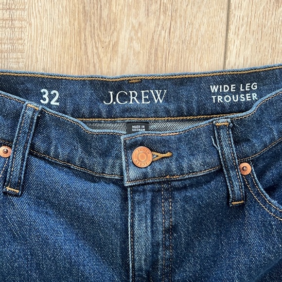 J. Crew denim trouser. Dark wash. NWOT, never worn. - Picture 2 of 8
